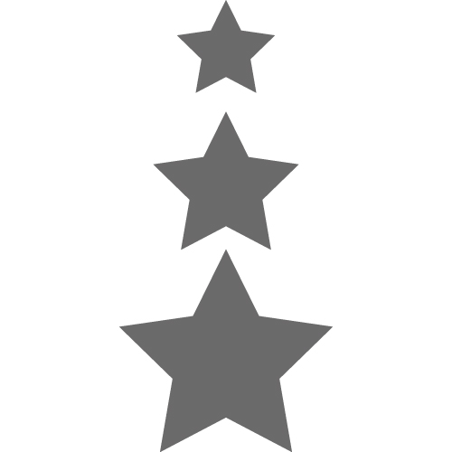 60 Star Vinyl Stickers - Charcoal Silver